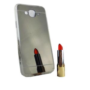 Samsung Galaxy J7 2015 Handy H�lle Spiegel Mirror Soft-Case Schutz-Cover Schwarz