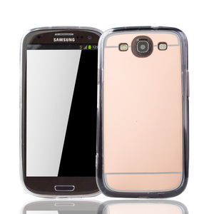 Samsung Galaxy S3 / S3 NEO Handy H�lle Spiegel Mirror Soft-Case Schutz-Cover Rose Gold