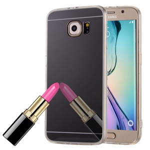 Samsung Galaxy S6 Handy H�lle Spiegel Mirror Soft-Case Schutz-Cover Schwarz