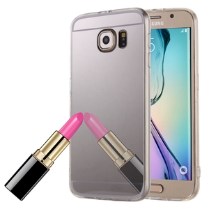 Samsung Galaxy S6 Handy H�lle Spiegel Mirror Soft-Case Schutz-Cover Silber