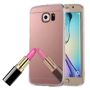 Samsung Galaxy S6 Handy H�lle Spiegel Mirror Soft-Case Schutz-Cover Rose Gold