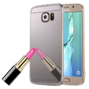 Samsung Galaxy S6 Edge Plus Handy H�lle Spiegel Mirror Soft-Case Schutz-Cover Silber