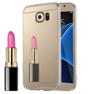 Samsung Galaxy S7 Handy H�lle Spiegel Mirror Soft-Case Schutz-Cover Gold