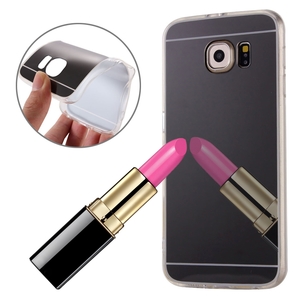 Samsung Galaxy S7 Edge Handy H�lle Spiegel Mirror Soft-Case Schutz-Cover Schwarz