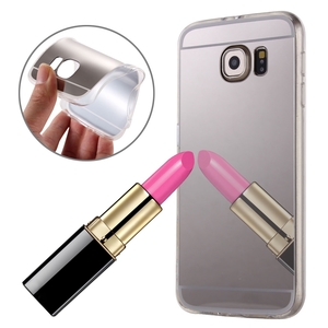 Samsung Galaxy S7 Edge Handy H�lle Spiegel Mirror Soft-Case Schutz-Cover Silber