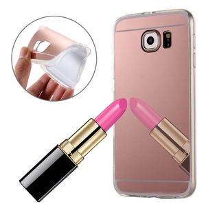 Samsung Galaxy S7 Edge Handy H�lle Spiegel Mirror Soft-Case Schutz-Cover Rose Gold