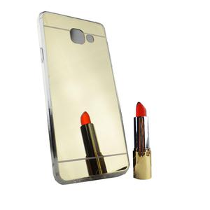 Samsung Galaxy A7 2016 Handy Hlle Spiegel Mirror Soft-Case Schutz-Cover Gold