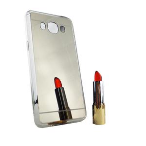 Samsung Galaxy J5 2016 Handy H�lle Spiegel Mirror Soft-Case Schutz-Cover Silber