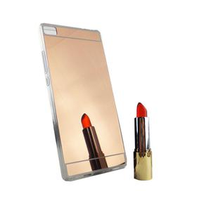 Huawei P8 Handy H�lle Spiegel Mirror Soft-Case Schutz-Cover Rose Gold