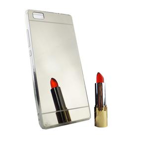 Huawei P8 Lite Handy H�lle Spiegel Mirror Soft-Case Schutz-Cover Silber