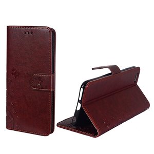 Schutz H�lle Blumen f�r Handy Apple iPhone 6 / 6s Braun