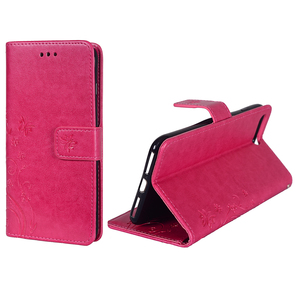 Schutz H�lle Blumen f�r Handy Apple iPhone 7 Plus Pink