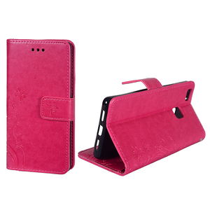 Schutz H�lle Blumen f�r Handy Huawei P9 Lite Pink
