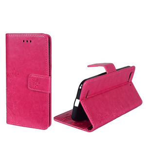 Schutz H�lle Blumen f�r Handy ZTE Blade V6 Pink