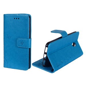 Schutz H�lle Blumen f�r Handy ZTE Blade V7 Blau