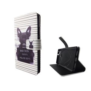 Handyh�lle Tasche f�r Handy Huawei P9 Lite B�ser Hund Wei�