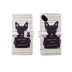 Handyh�lle Tasche f�r Handy Wiko Sunny B�ser Hund Wei�