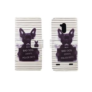 Handyh�lle Tasche f�r Handy ZTE Blade V7 Lite B�ser Hund Wei�