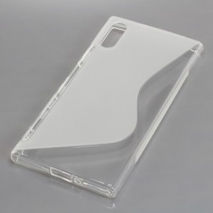 Handy Hlle TPU S-Line Schutz Case Bumper Schale fr Sony Xperia XZ Tranpsarent