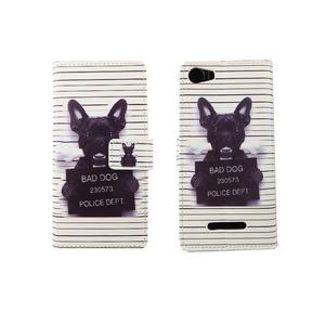 Handyh�lle Tasche f�r Handy Wiko Lenny 2 B�ser Hund Wei�