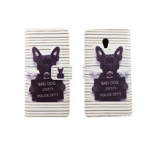 Handyh�lle Tasche f�r Handy ZTE Blade V7 B�ser Hund Wei�