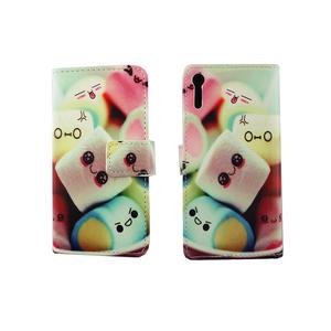 Handyhlle Tasche fr Handy Sony Xperia XZ Schriftzug Marshmallows