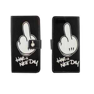 Handyh�lle Tasche f�r Handy Sony Xperia X Compact Have A Nice Day Schwarz