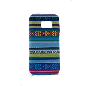 Handyhlle aus Stoff-Case fr Samsung Galaxy S6 Cover Etuis Bumper Schale Blau