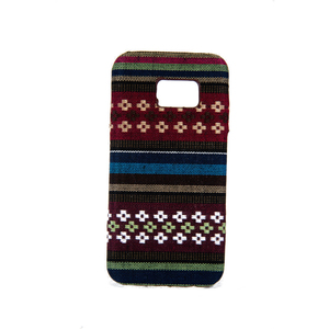 Handyh�lle aus Stoff-Case f�r Samsung Galaxy S6 Cover Etuis Bumper Schale Braun