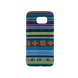 Handyh�lle aus Stoff-Case f�r Samsung Galaxy S7 Cover Etuis Bumper Schale Blau