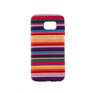 Handyh�lle aus Stoff-Case f�r Samsung Galaxy S7 Cover Etuis Bumper Schale Bunt