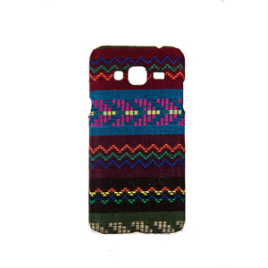 Handyh�lle aus Stoff-Case f�r Samsung Galaxy J3 2016 Cover Etuis Bumper Braun