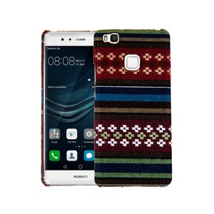 Handyh�lle aus Stoff-Case f�r Huawei P9 Lite Cover Etuis Bumper Schale Braun