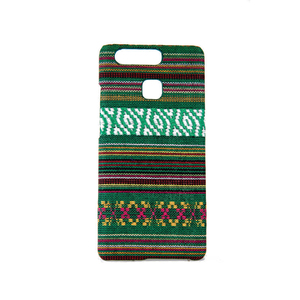 Handyhlle aus Stoff-Case fr Huawei P9 Cover Etuis Bumper Hard Schale Grn