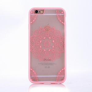 Handy H�lle Mandala f�r Apple iPhone 7 Plus Design Case Schutzh�lle Motiv Indianische Spitze Cover Tasche Bumper Rosa