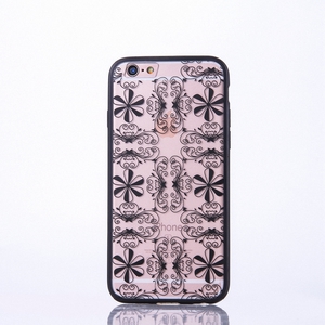 Handy H�lle Mandala f�r Samsung Galaxy S6 Design Case Schutzh�lle Motiv Ornamente Cover Tasche Bumper Schwarz