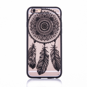 Handy H�lle Mandala f�r Samsung Galaxy S6 Design Case Schutzh�lle Motiv Traumf�nger Cover Tasche Bumper Schwarz