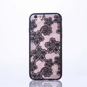 Handy H�lle Mandala f�r Samsung Galaxy S6 Edge Design Case Schutzh�lle Motiv Bl�ten Cover Tasche Bumper Schwarz