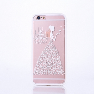 Handy H�lle Mandala f�r Samsung Galaxy S6 Edge Design Case Schutzh�lle Motiv Schmetterling Frau Cover Tasche Bumper Wei�