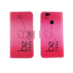 Handyh�lle Tasche f�r Handy Huawei Nova Be Happy Pink