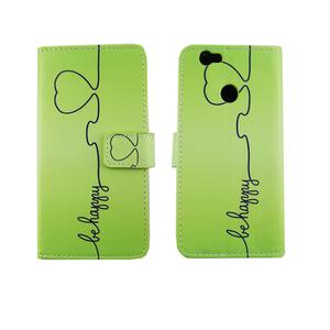Handyh�lle Tasche f�r Handy Huawei Nova Be Happy Gr�n