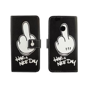 Handyh�lle Tasche f�r Handy Huawei Nova Have A Nice Day Schwarz