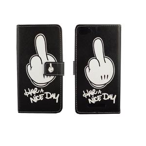 Handyhlle Tasche fr Handy Wiko Jerry Have A Nice Day Schwarz