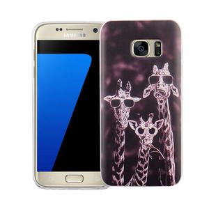 Handy Hlle fr Samsung Galaxy S7 Cover Case Schutz Tasche Motiv Slim Silikon TPU 3 Giraffen