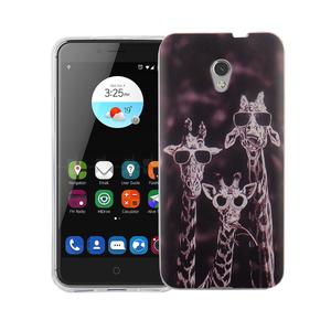 Handy H�lle f�r ZTE Blade V7 Cover Case Schutz Tasche Motiv Slim Silikon TPU 3 Giraffen