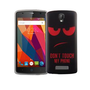 Handy Hlle fr ZTE Blade L5 Plus Cover Case Schutz Tasche Motiv Slim Silikon TPU Dont Touch my Phone Rot