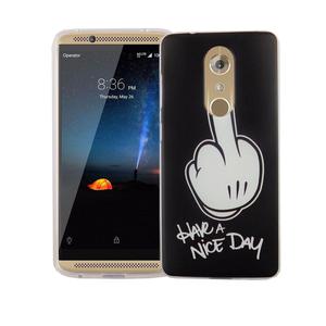 Handy H�lle f�r ZTE Axon 7 Mini Cover Case Schutz Tasche Motiv Slim Silikon TPU Mittelfinger
