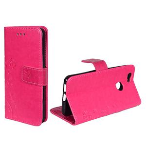 Schutz H�lle Blumen f�r Handy Huawei Nova Pink