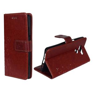 Schutz H�lle Blumen f�r Handy Elephone P9000 Braun