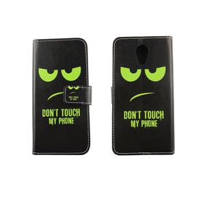 Handyh�lle Tasche f�r Handy Wiko Robby Dont Touch My Phone Gr�n